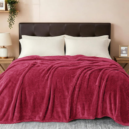 Plush Fuzzy Fleece Throw Blanket Extra Large, Super Soft, Fluffy and Warm Blankets for Couch, Bed, All Season Use (50x70 Inches, Pink)