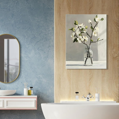 Floral Canvas Wall Art Bathroom Wall Art Pictures Wall Decor Home Decor Wall Decor for Bedroom Livingroom 12x16 Inches