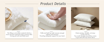MIULEE Pillow Insert 12x20 Inch, Decorative Rectangle Throw Pillow Insert, Premium Fluffy Pillow Forms Stuffer for Sofa Couch Living Room