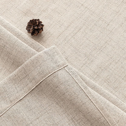 Linen Curtains 84 Inch Length 2 Panels Natural Semi Sheer Curtain with Back Tab Rod Pocket, Light Filtering Window Privacy Burlap Drapes for Living Room Bedroom 42W x 84L Linen