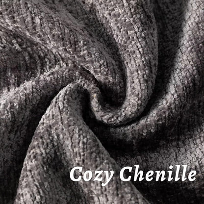 Grey Decorative Throw Pillow Covers 18x18 Inch Set of 2 Cozy Soild Chenille Cushion Cases Soft Textured Square Couch Pillows Cover Boho Accent Farmhouse Pillowcases for Sofa Bed